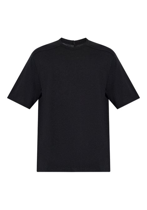 Black short-sleeve round-neck T-shirt Rick owens - men RICK OWENS | RU02E1232JR09